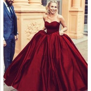Red ball gown dress